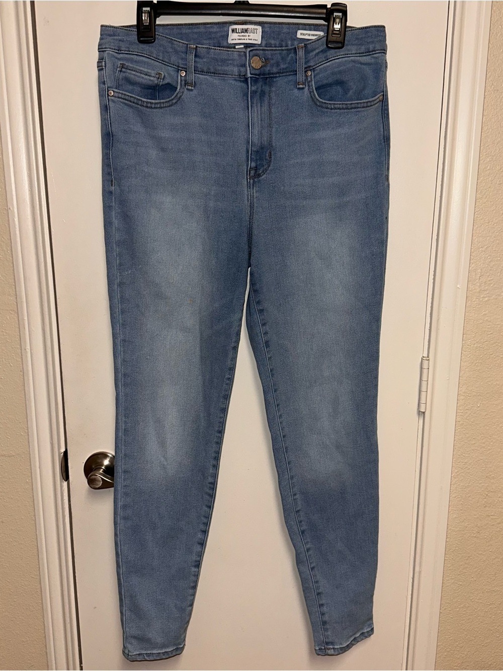 William Rast Light Wash High-Rise Skinny Jeans
